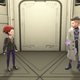 A Pokémon trainer is seen in an elevator talking to Professor Turo.